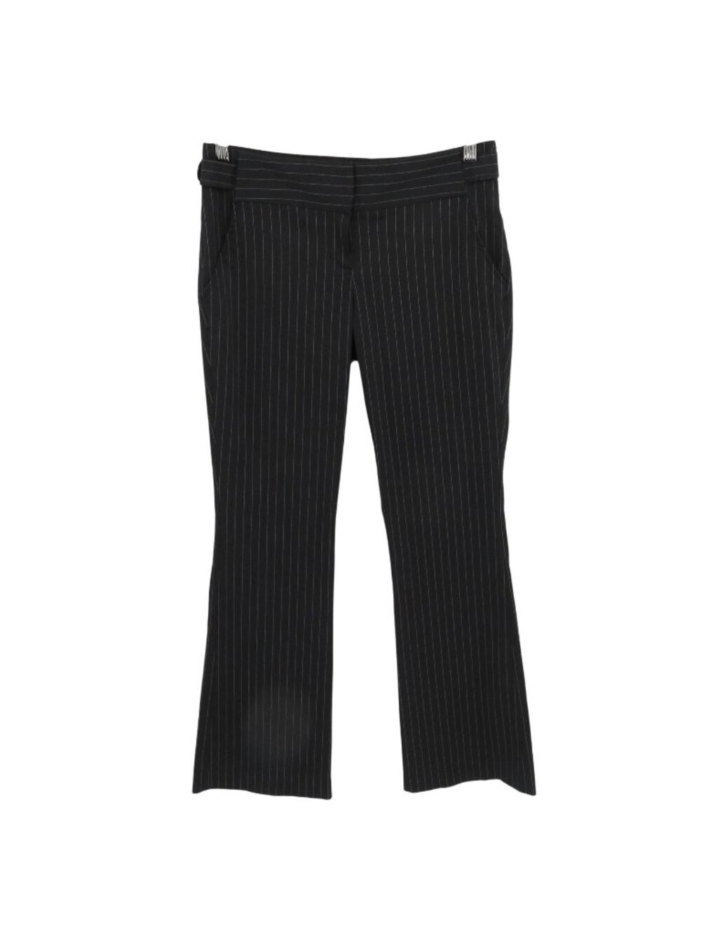 Y2K Star City Juniors 9 Black Gray Pinstripe Stripe Trouser Pants 2000s Punk VTG